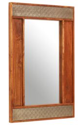 Orsina Boho Acacia Wood Wall Mirror in Natural - thumbnail 2