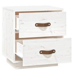 Berkfield Home Bedside Cabinets 2 pcs White 40x34x45 cm Solid Wood Pine - Size: 40 x 34 x 45 cm - thumbnail 8