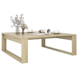 Berkfield Home Coffee Table Sonoma Oak 100x100x35 cm Engineered Wood in Brown - Size: 100 x 100 x 35 cm - thumbnail 4