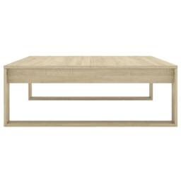 Berkfield Home Coffee Table Sonoma Oak 100x100x35 cm Engineered Wood in Brown - Size: 100 x 100 x 35 cm - thumbnail 6