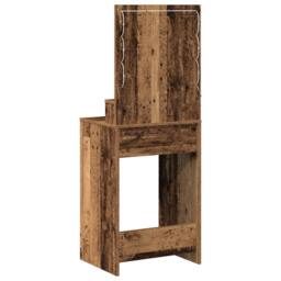 Berkfield Home Dressing Table with LED Lights - Old Wood, 50x41x135 cm in Brown - Size: 50 x 41 x 135 cm - thumbnail 7