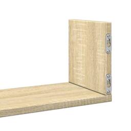 Berkfield Home Durable Wall Shelves 3 pcs Sonoma Oak 58x18x18 cm Engineered Wood in Light Oak - Size: 58 x 18 x 18 cm - thumbnail 8