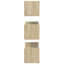 Berkfield Home Durable Wall Shelves 3 pcs Sonoma Oak 58x18x18 cm Engineered Wood in Light Oak - Size: 58 x 18 x 18 cm - thumbnail 5