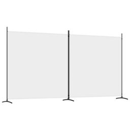 Berkfield Home 2-Panel Room Divider White 348x180 cm Fabric - thumbnail 2