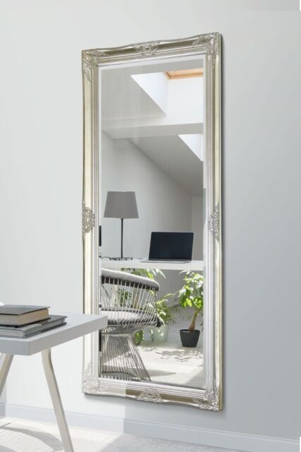 MirrorOutlet Kingsbury Silver Detailed Dress Mirror 165 x 76 CM - Size: 1 Pack - image 1