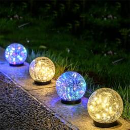 Obasyhig Solar-powered crack-resistant ground-mounted light-Style 1 in Warm White