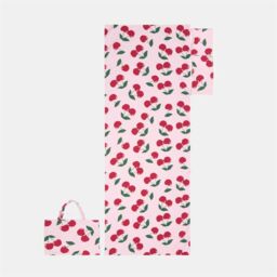OHS Beach Towel Bag Microfiber Quick Dry Absorbent Soft Large Travel Bath in Light Pink - thumbnail 5