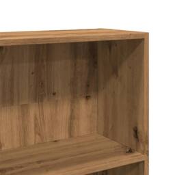 Berkfield Home Bookcase Artisian Oak 80x24x176 cm Engineered Wood in Brown - Size: 80 x 24 x 176 cm - thumbnail 7
