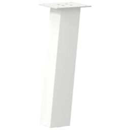 Berkfield Home Coffee Table Legs 4 pcs White 30 cm Steel - thumbnail 4