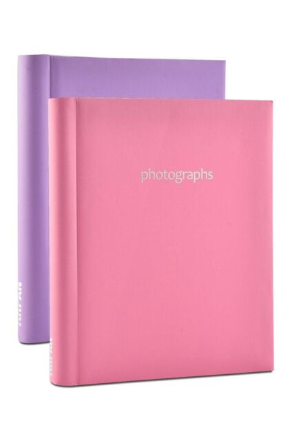 Arpan 2 Pack of Photo Albums Self Adhesive Large Picture Book Modern Style Wiro Binder Totaling 40 Sheets 80 Sides in Blue & Purple - image 1