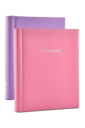Arpan 2 Pack of Photo Albums Self Adhesive Large Picture Book Modern Style Wiro Binder Totaling 40 Sheets 80 Sides in Blue & Purple - thumbnail 1