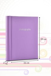 Arpan 2 Pack of Photo Albums Self Adhesive Large Picture Book Modern Style Wiro Binder Totaling 40 Sheets 80 Sides in Blue & Purple - thumbnail 2