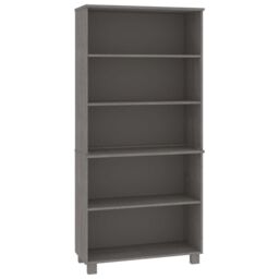Berkfield Home Highboard HAMAR Solid Wood Pine Light Grey - thumbnail 2