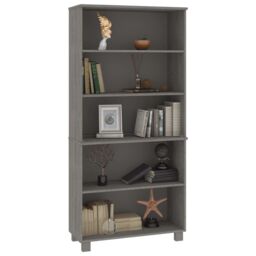 Berkfield Home Highboard HAMAR Solid Wood Pine Light Grey - thumbnail 5
