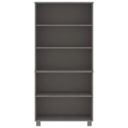 Berkfield Home Highboard HAMAR Solid Wood Pine Light Grey - thumbnail 3