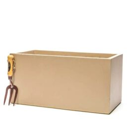 Primrose Fibrecotta Sand Rectangular Trough Planter 80cm 103 Litres in Yellow - thumbnail 3