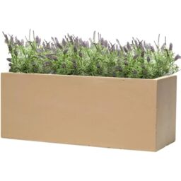 Primrose Fibrecotta Sand Rectangular Trough Planter 80cm 103 Litres in Yellow - thumbnail 5