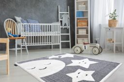 RugsX Modern Children's Rug in Grey - Size: 160 cm x 220 cm - thumbnail 4