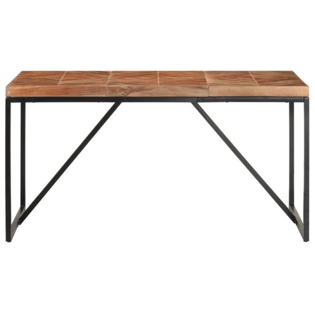 Berkfield Home Dining Table 140x70x76 cm Solid Acacia & Mango Wood in Brown - Size: 140 x 70 x 76 cm - image 1