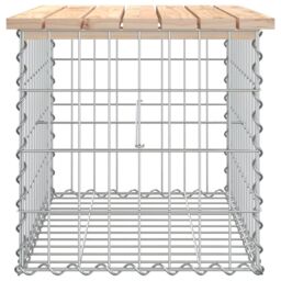 Berkfield Home Garden Bench Gabion Design 63x44x42 cm Solid Wood Pine in Brown - Size: 63 x 44 x 42 cm - thumbnail 4