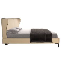 Angel Cerda Cream Leatherette Double Bed Fits 180x200 cm Mattress in Beige - thumbnail 6