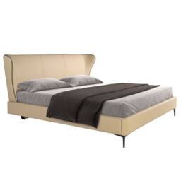 Angel Cerda Cream Leatherette Double Bed Fits 180x200 cm Mattress in Beige - thumbnail 5