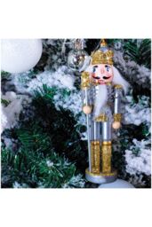 Netagon Home Indoor Nutcracker Christmas Tree Ornament Decoration in Gold