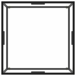 Berkfield Home Coffee Table Black with Tempered Glass 80x80x35 cm - Size: 80 x 80 x 35 cm - thumbnail 3