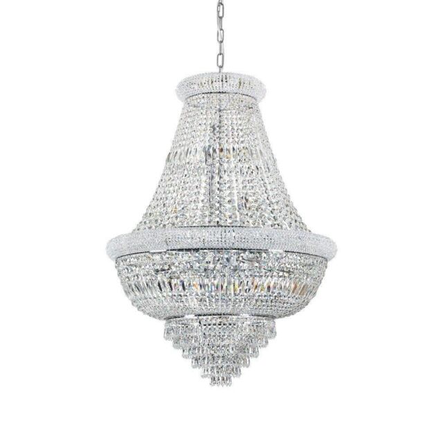 Netlighting Dubai Indoor Ceiling Chandelier Pendant Lamp 24 Lights Chrome E14 in Grey - image 1