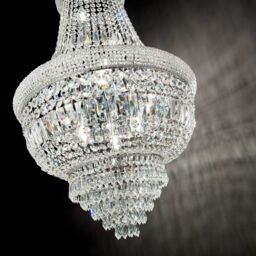 Netlighting Dubai Indoor Ceiling Chandelier Pendant Lamp 24 Lights Chrome E14 in Grey - thumbnail 2