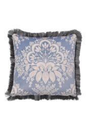 Appletree 'Alexia' Velvet Filled Cushion in Blue - Size: 43 cm x 43 cm - thumbnail 2