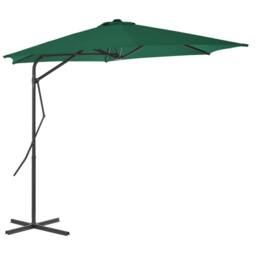Berkfield Home Outdoor Parasol with Steel Pole 300 cm Green - thumbnail 2