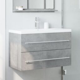 Berkfield Home Sink Cabinet Artisian Oak 80x38.5x48 cm Engineered Wood in Brown - thumbnail 3
