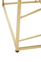 Orsina Stable Gold Finish Side Table With Mirror Top, Stylish Kitchen Side Table For Breakfast, Robust Side Table - thumbnail 5