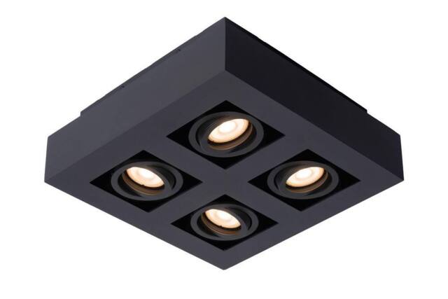 Lucide 'XIRAX' Dimmable Stylish Rotatable Indoor Ceiling Spotlight GU10 in Black - image 1