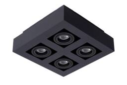 Lucide 'XIRAX' Dimmable Stylish Rotatable Indoor Ceiling Spotlight GU10 in Black - thumbnail 2