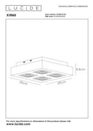 Lucide 'XIRAX' Dimmable Stylish Rotatable Indoor Ceiling Spotlight GU10 in Black - thumbnail 5