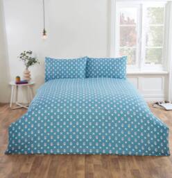 Rapport Home Olivia Microfibre Floral Duvet Cover Set with Pillowcase (Blue) in Blue - Size: Single - thumbnail 4