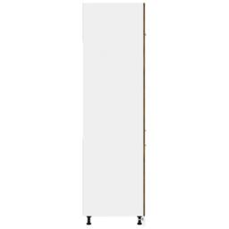 Berkfield Home Refrigerator Cabinet Smoked Oak 60x57x207 cm Engineered Wood in Brown - Size: 60 x 57 x 207 cm - thumbnail 5