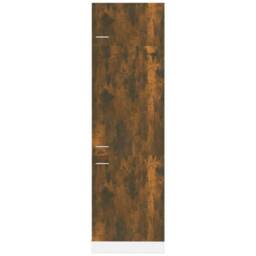 Berkfield Home Refrigerator Cabinet Smoked Oak 60x57x207 cm Engineered Wood in Brown - Size: 60 x 57 x 207 cm - thumbnail 4