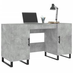 Berkfield Home Desk Concrete Grey 140x50x75 cm Engineered Wood - Size: 140 x 50 x 75 cm - thumbnail 3