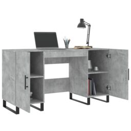 Berkfield Home Desk Concrete Grey 140x50x75 cm Engineered Wood - Size: 140 x 50 x 75 cm - thumbnail 4