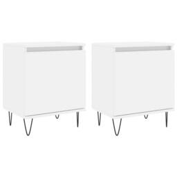 Berkfield Home Bedside Cabinets 2 pcs White 40x30x50 cm Engineered Wood - Size: 40 x 30 x 50 cm - thumbnail 1