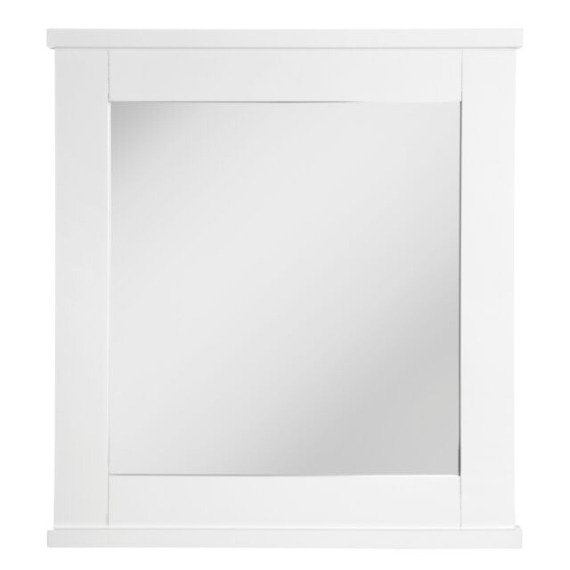 Orsina Rustic Pine Wood Wall Mirror, Decorative Hallway Mirror, Arched Full Length Mirror, White Framed Wall Mirror - image 1