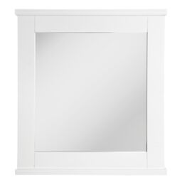 Orsina Rustic Pine Wood Wall Mirror, Decorative Hallway Mirror, Arched Full Length Mirror, White Framed Wall Mirror