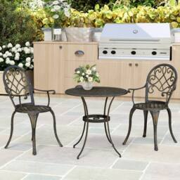 STILVORA Garden Bistro Set with aluminium structure in Bronze - thumbnail 3