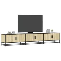 Berkfield Home TV Cabinet Sonoma Oak 240x35x41 cm Engineered Wood in Light Tan - Size: 240 x 35 x 41 cm - thumbnail 2