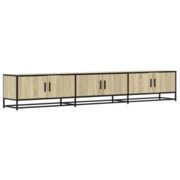 Berkfield Home TV Cabinet Sonoma Oak 240x35x41 cm Engineered Wood in Light Tan - Size: 240 x 35 x 41 cm - thumbnail 3