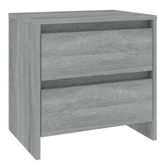 Berkfield Home Bedside Cabinet Grey Sonoma 45x34.5x44.5 cm Engineered Wood - image 1