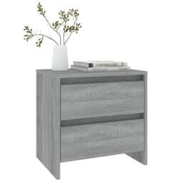 Berkfield Home Bedside Cabinet Grey Sonoma 45x34.5x44.5 cm Engineered Wood - thumbnail 6